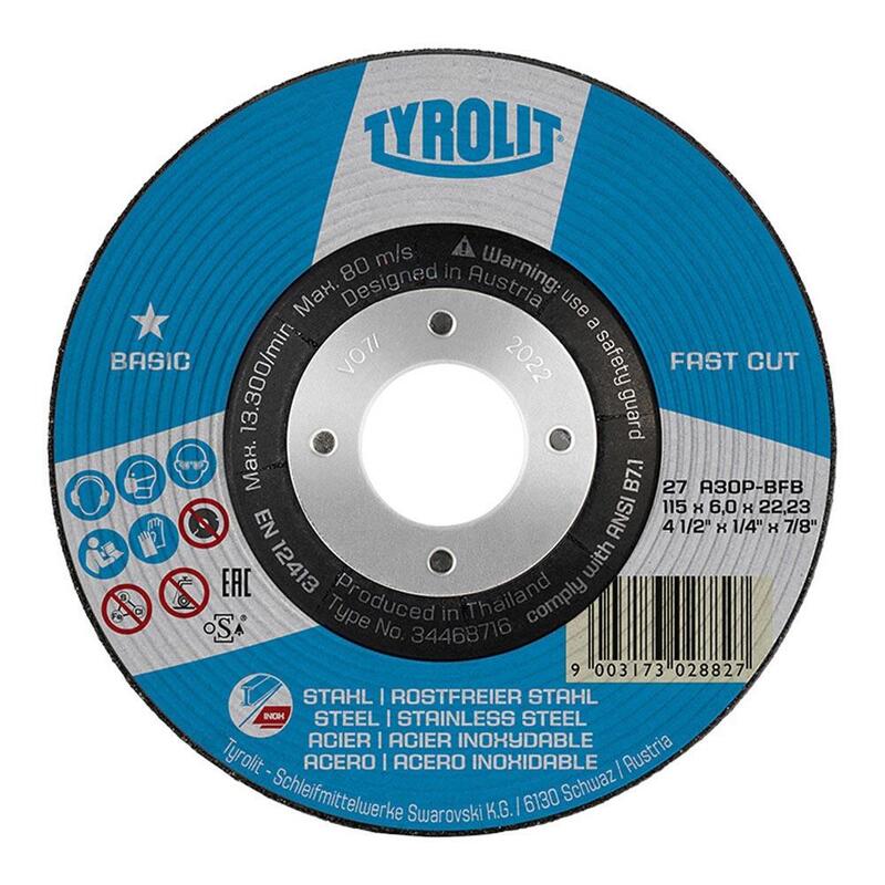 Pack De 10 Unidades - Disco Desbaste 27c Ø115 X 6 X 22,23 Mm