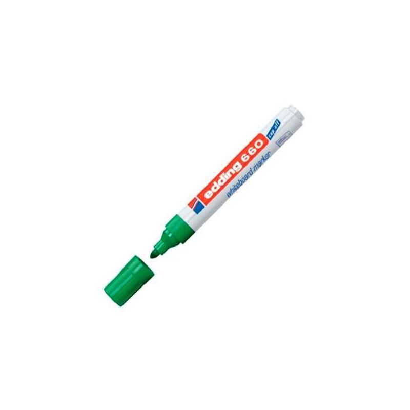 Pack De 10 Unidades Edding Marcador De Pizarra Blanca 660 Verde