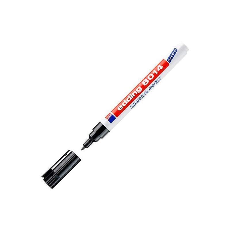 Pack De 10 Unidades Edding Marcador Especial Para Laboratorio Permanente Negro