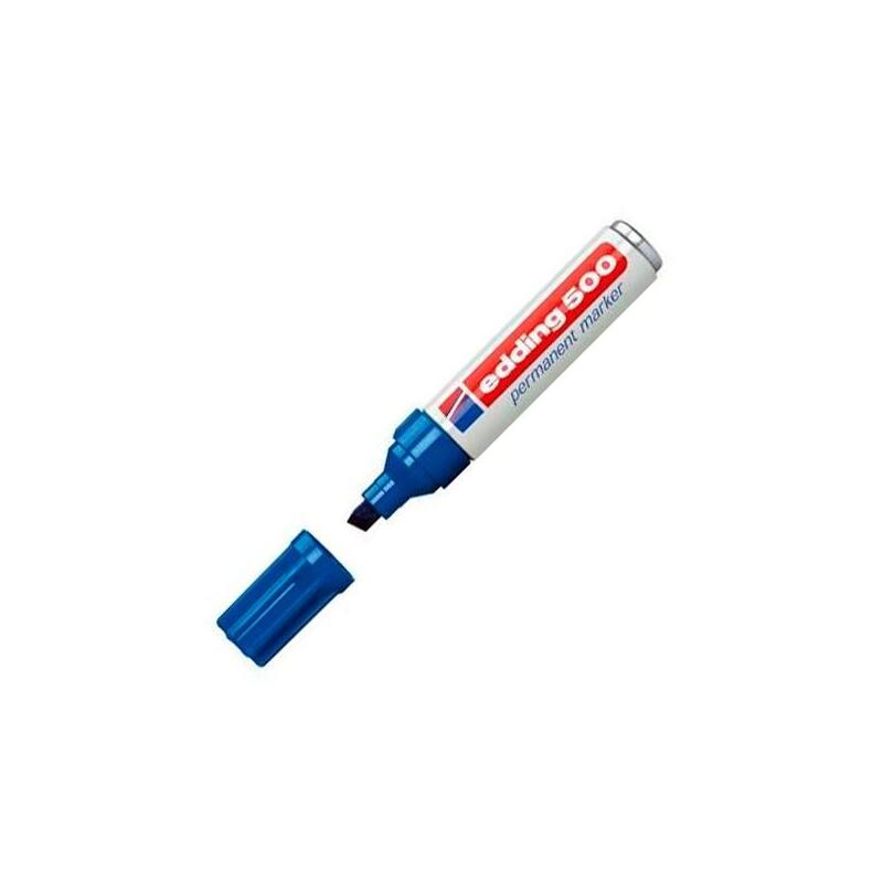 Pack De 10 Unidades Edding Marcador Permanente 500 Azul
