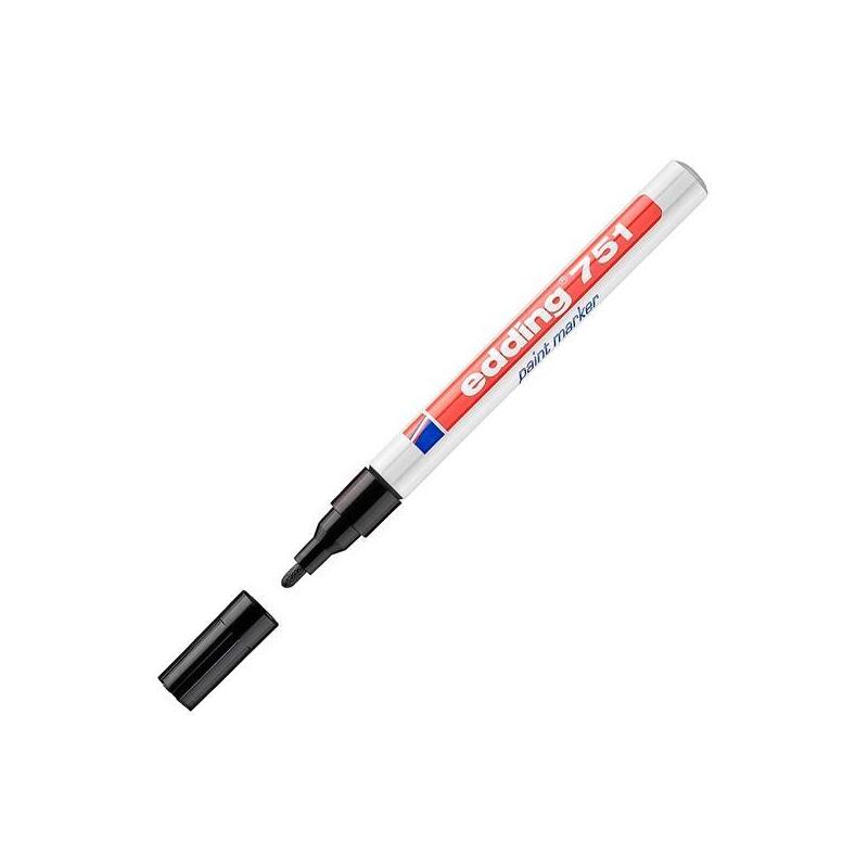 Pack De 10 Unidades Edding Marcador Permanente Tinta Opaca 751 Negro