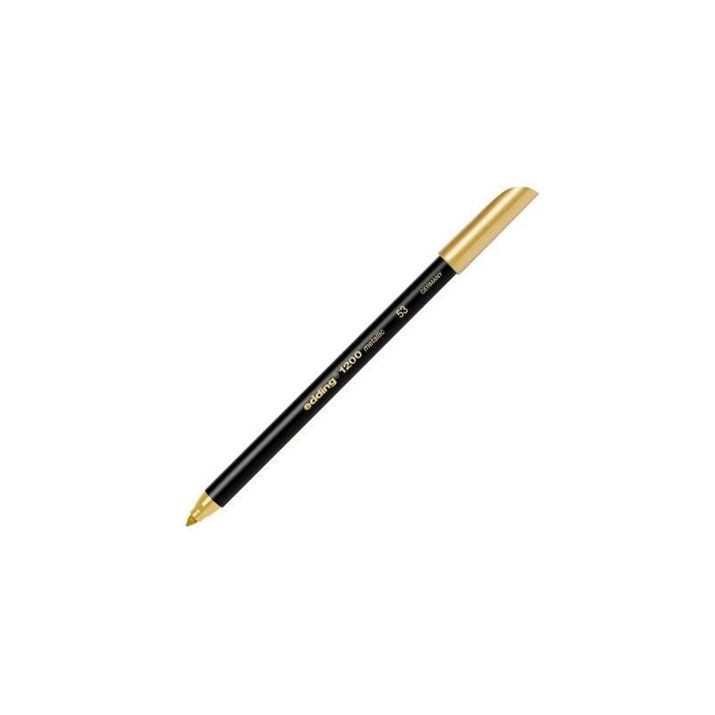 Pack De 10 Unidades Edding Rotulador Punta De Fibra 1200 Oro Metálico