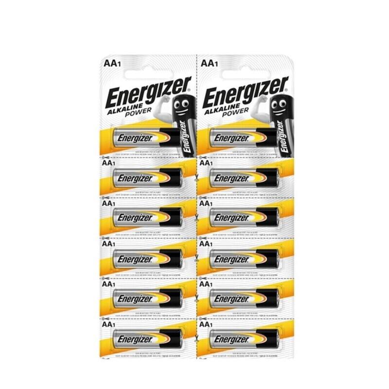 Pack De 10 Unidades Energizer Alkaline Power Pila Alcalina Aa Lr6 Tira Troquel*12 Precio Ud Min Pedido 10 Uds