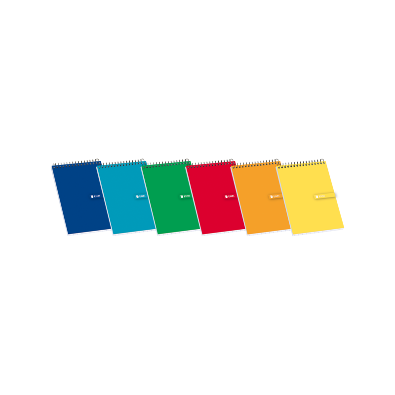 Pack De 10 Unidades Enri Bloc De Notas Espiral Tapa Blanda 12º 4x4 - Hojas Cuadriculadas - Tamaño Compacto - Ideal Para