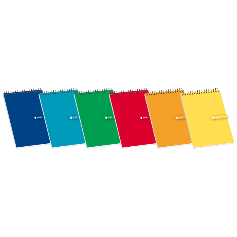 Pack De 10 Unidades Enri Bloc De Notas Espiral Tapa Blanda 8º 4x4 - Hojas En Blanco - Tamaño Compacto - Ideal Para