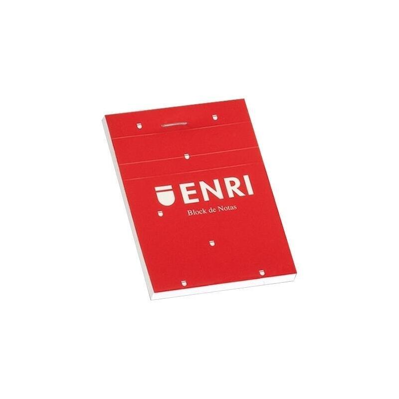 Pack De 10 Unidades Enri Bloc De Notas Grapado 80h A6 4x4 T/Blanda Rojo