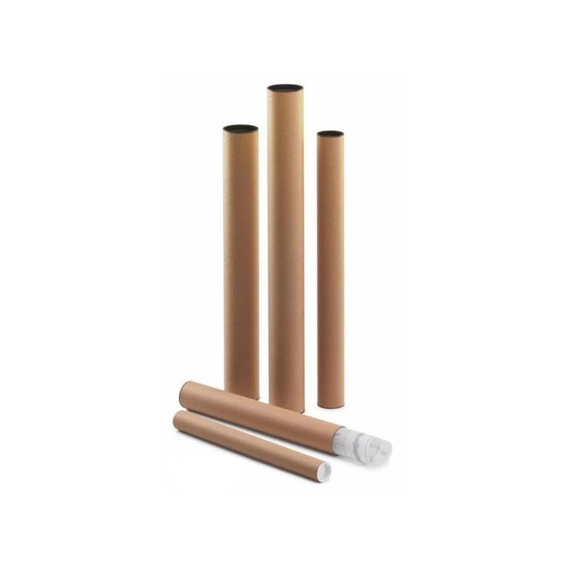 Pack De 10 Unidades Faibo Tubo Portaplanos De Carton Con Tapas De Plastico 460x60mm