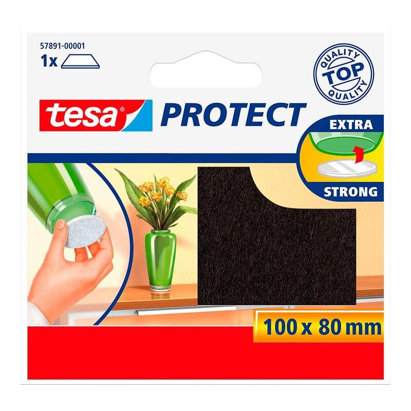 Pack De 10 Unidades - Fieltro Antirasguño Marrón, 80 X 100 Mm