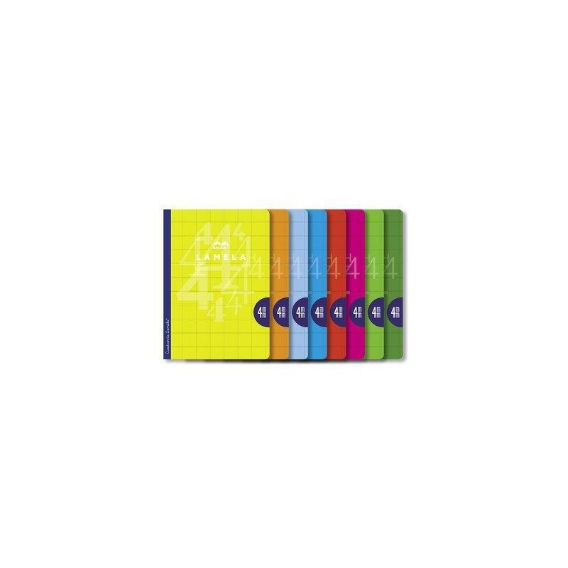 Pack De 10 Unidades Lamela Libreta Grapada 50h A4 90gr Cuadrovía 4mm C/Margen Cubierta Básica C/Surtidos