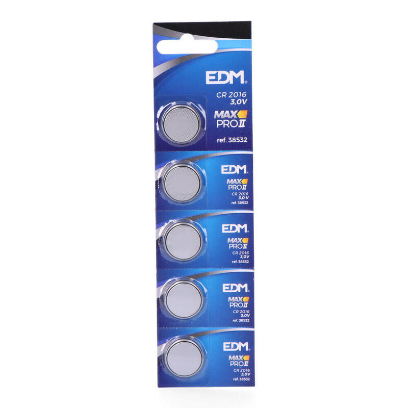 Pack De 10 Unidades - Micro Pila Litio Boton Max-Pro Edm Cr2016 3v Ø20x1,6mm