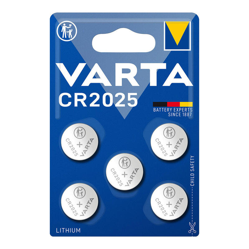 Pack De 10 Unidades - Micropila Lithium Cr2025 3v Varta (Blister 5 Unid.) Ø20,0x2,5mm