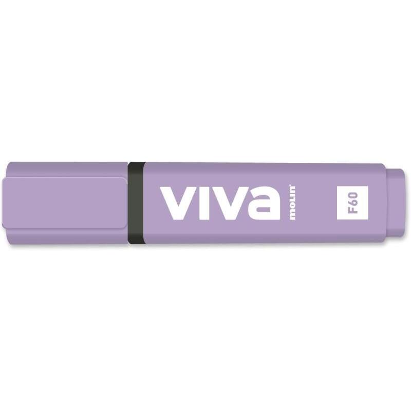 Pack De 10 Unidades Molin Viva Marcador Fluorescente - Trazo Entre 1 Y 5mm - Tinta Con Base De Agua - Violeta