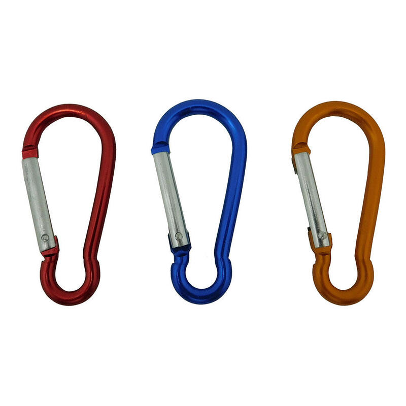 Pack De 10 Unidades - Mosquetón Msq04, Aluminio, Colores Surtidos, 8 X 80 Mm
