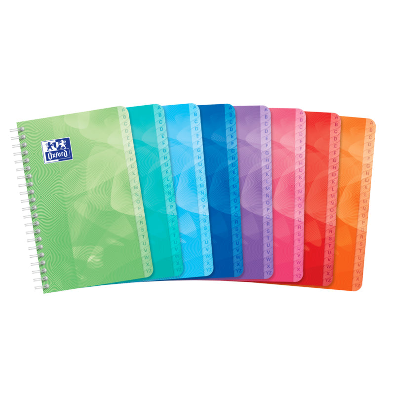 Pack De 10 Unidades Oxford Lagoon Indice Alfabetico Con Espiral Tapa De Plastico - Organiza Tus Documentos Facilmente -