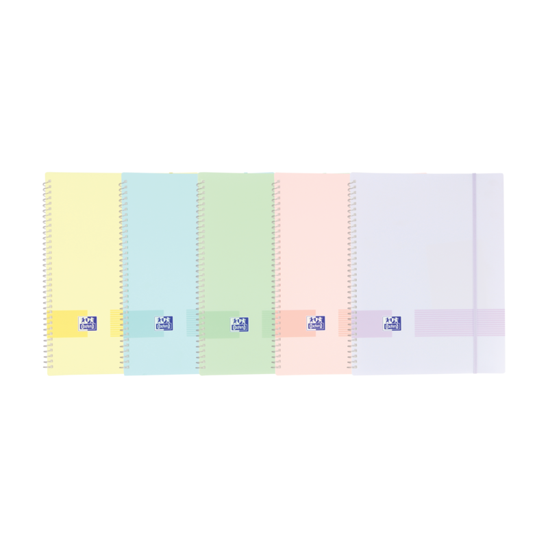 Pack De 10 Unidades Oxford Live & Go A4 Carpeta De Fundas - Tapa De Plastico Opaco - Espiral 40 Fundas - Color Pastel