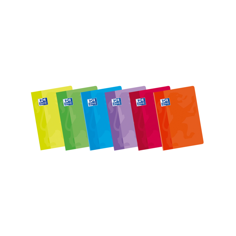 Pack De 10 Unidades Oxford School Classic A4 Libreta Grapada Milimetrado 3x3x16 - Tapa Blanda - 48 Hojas - Colores