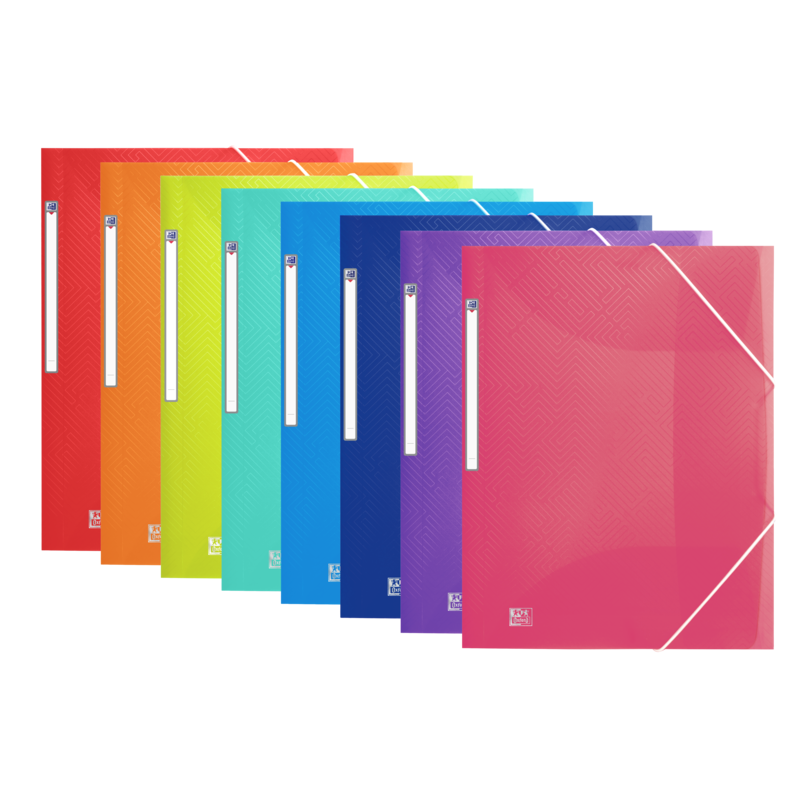 Pack De 10 Unidades Oxford Urban Carpeta De Gomas A4+ - Tapa Plastico Resistente - Lomo De 25mm Para Mayor Capacidad -