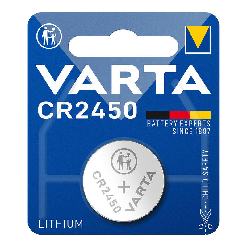 Pack De 10 Unidades - Pila Varta Lithium Cr2450 3v (Blister 1 Unid.) Ø24,5x5,0mm