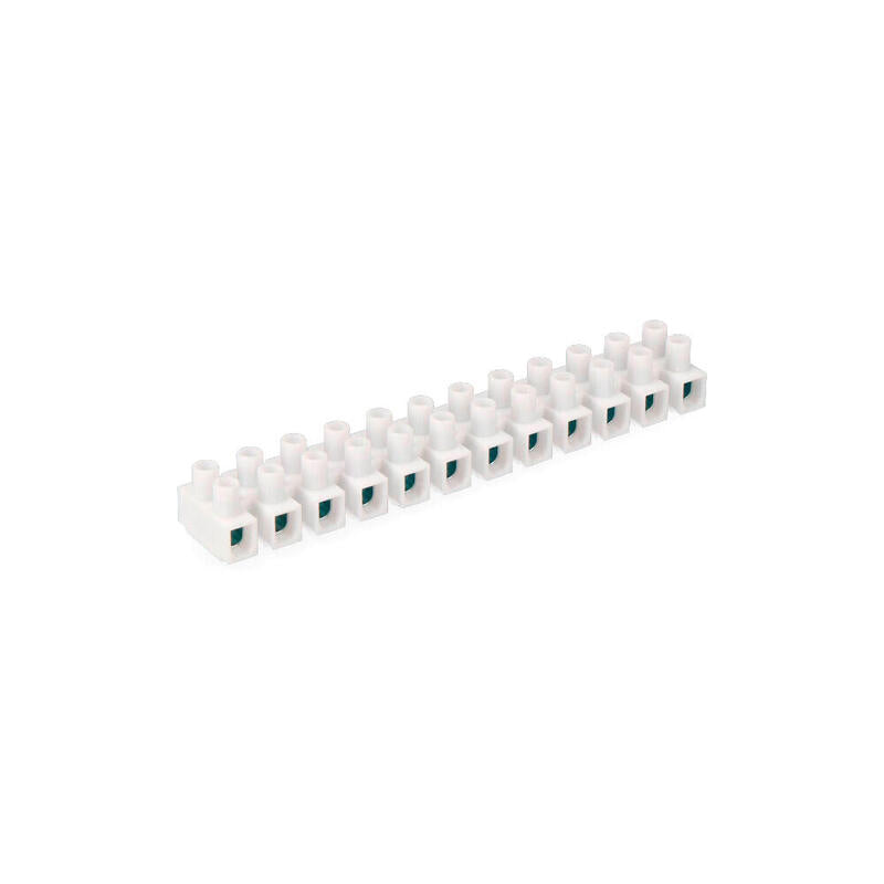 Pack De 10 Unidades - Regleta De Conexion De 10 Mm , 12 Conectores, Homologada, Blanca