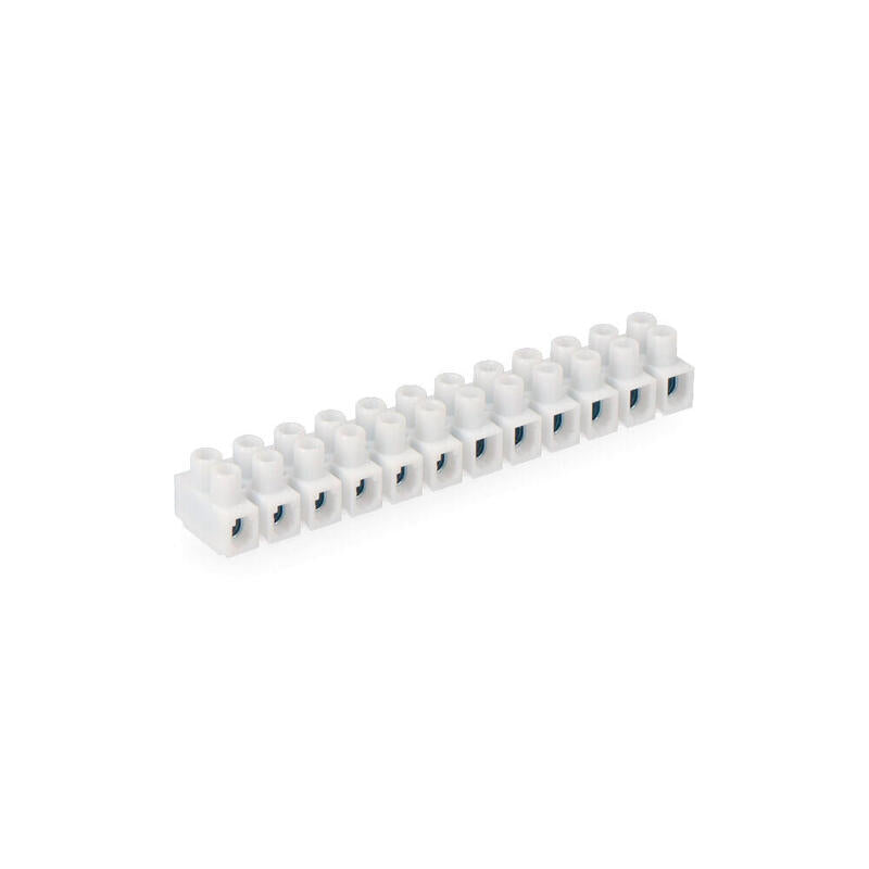 Pack De 10 Unidades - Regleta De Conexion De 2.5 Mm A 4 Mm , 12 Conectores, Homologada, Blanca (Retractilada)