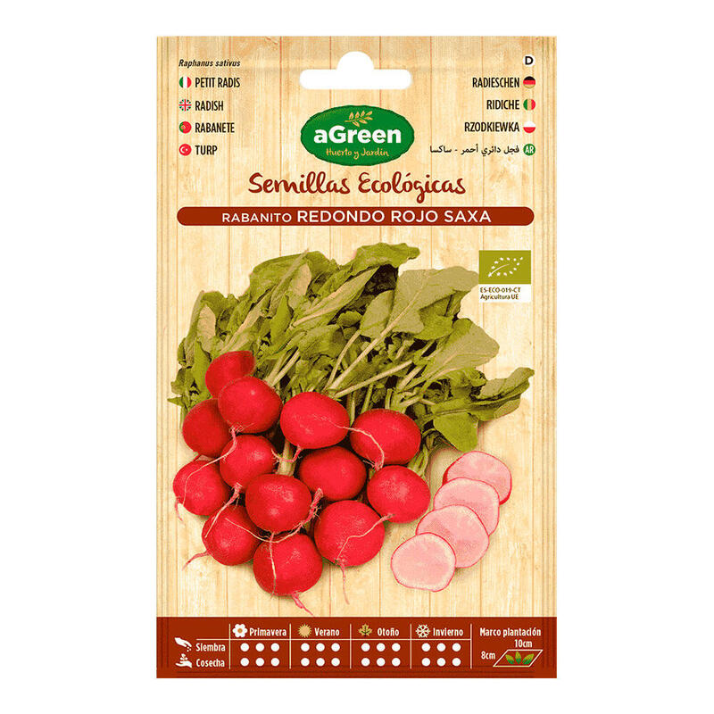 Pack De 10 Unidades - Sobre Con Semillas Eco De Rabanito Redondo Rojo Agreen