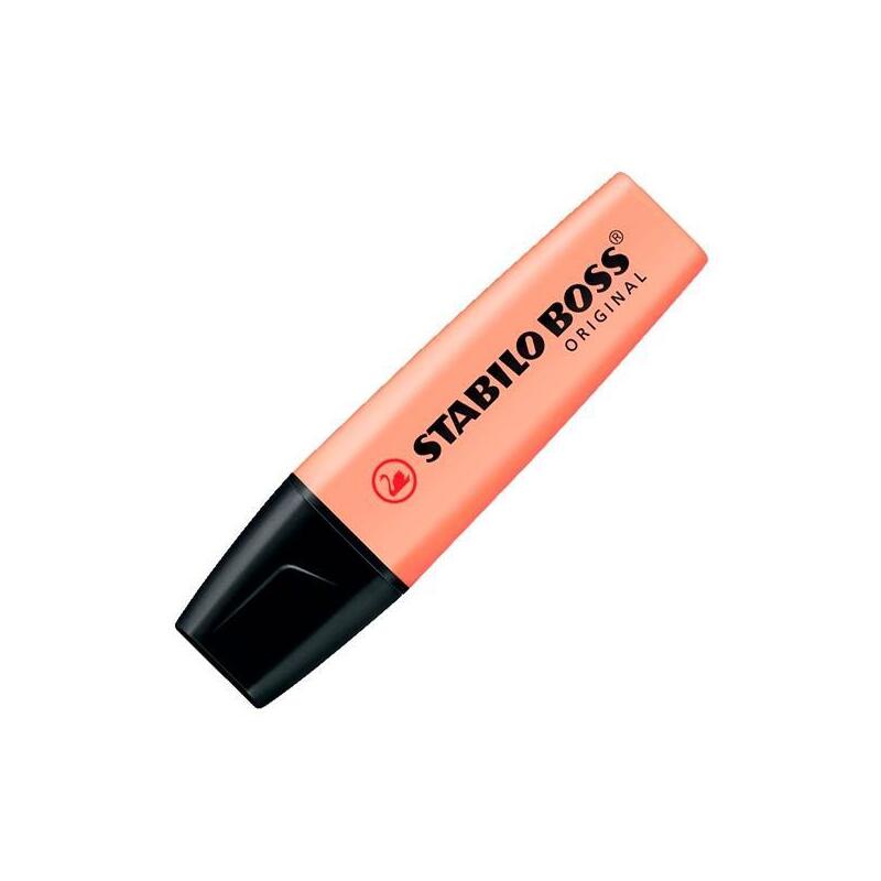Pack De 10 Unidades Stabilo Boss Marcador Fluorescente Melocotón Pastel
