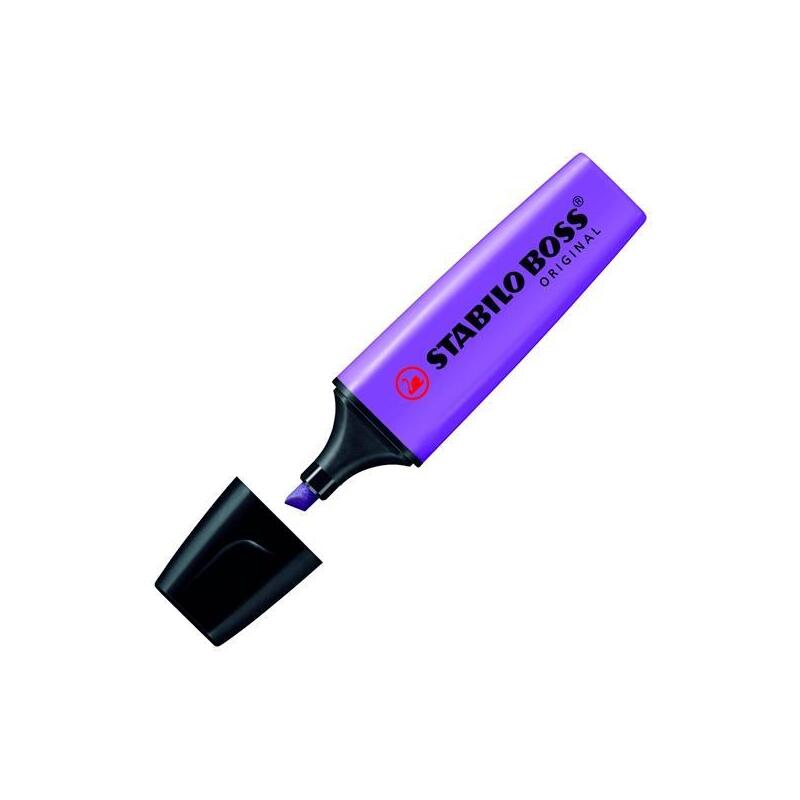 Pack De 10 Unidades Stabilo Boss Marcador Fluorescente Violeta Lavanda