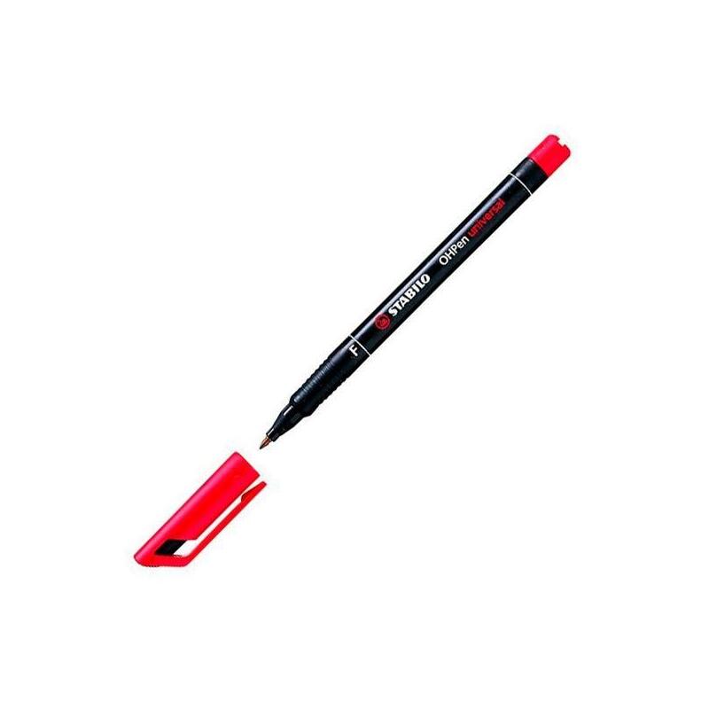 Pack De 10 Unidades Stabilo Marcador Permanente Ohpen Universal F Punta Fina 0.7mm Rojo