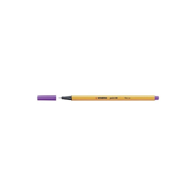 Pack De 10 Unidades Stabilo Point 88 Rotulador De Punta Fina De Fibra - Trazo De 0.4 Mm - Tinta Con Base De Agua - Color Lila