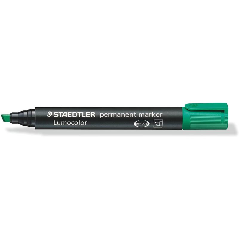 Pack De 10 Unidades Staedtler Lumocolor 350 Rotulador Permanente - Secado Rapido - Punta 2 - 5 Mm Aprox - Color Verde