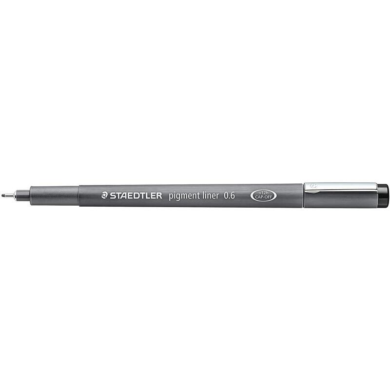 Pack De 10 Unidades Staedtler Pigment Liner 308 Rotulador Calibrado - Trazo 0.6mm - Secado Rapido - Negro