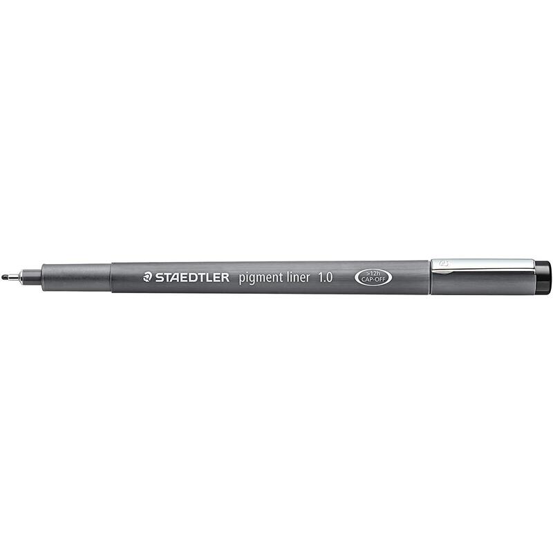 Pack De 10 Unidades Staedtler Pigment Liner 308 Rotulador Calibrado - Trazo 1mm - Secado Rapido - Color Negro