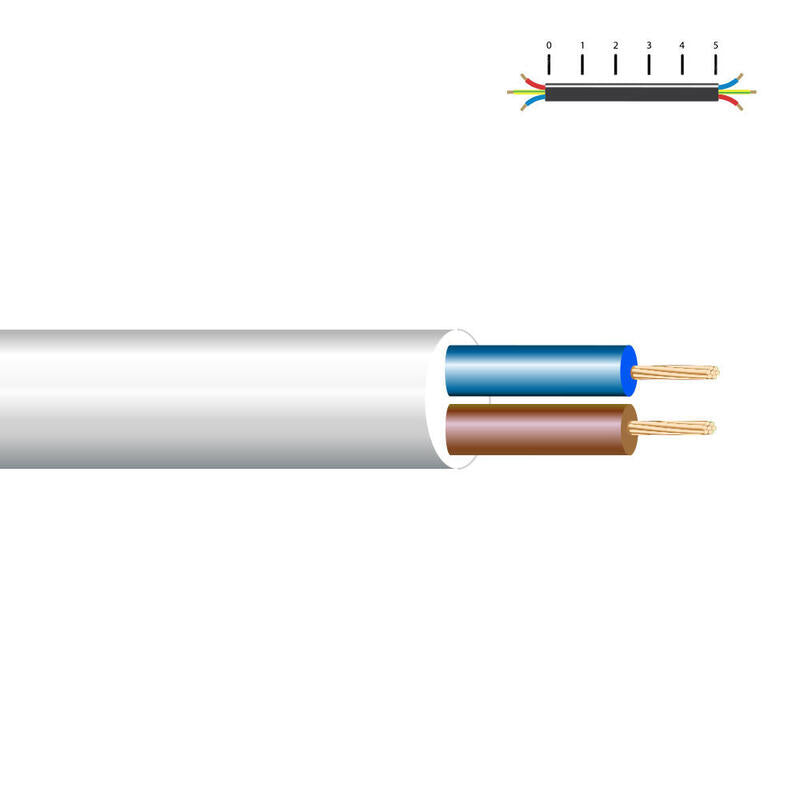 Pack De 100 Metros - Manguera Acrilica 2x1,5mm Blanca Euro/Mts