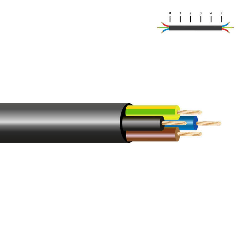 Pack De 100 Metros - Manguera Acrilica 4x1,5mm Negra Euro/Mts