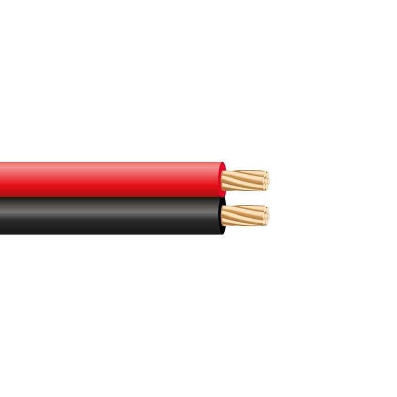 Pack De 100 Unidades - Cable Paralelo Rojo Y Negro Audio 2 X 1,50 Mm Euro/M