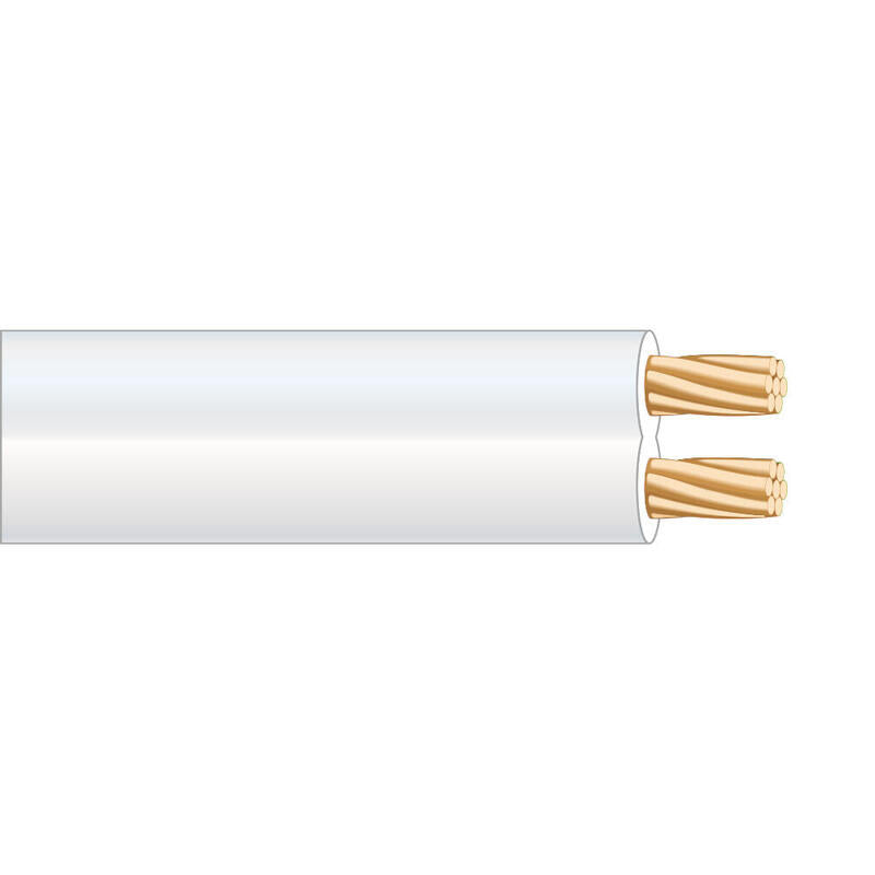 Pack De 100 Unidades - Paralelo 2x0,75mm Blanco "Audio" Euro/M (Bobina Pequeña Ø180x60mm)