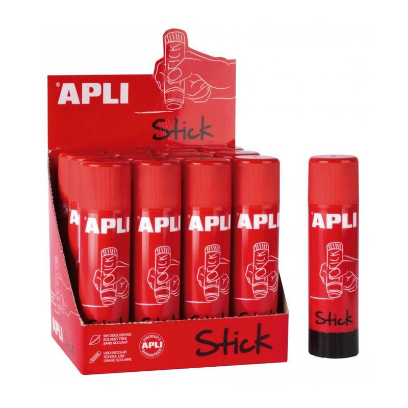 Pack De 12 Unidades Apli Expositor De 12 Barras De Pegamento Adhesivo 21g - Secado Instantaneo