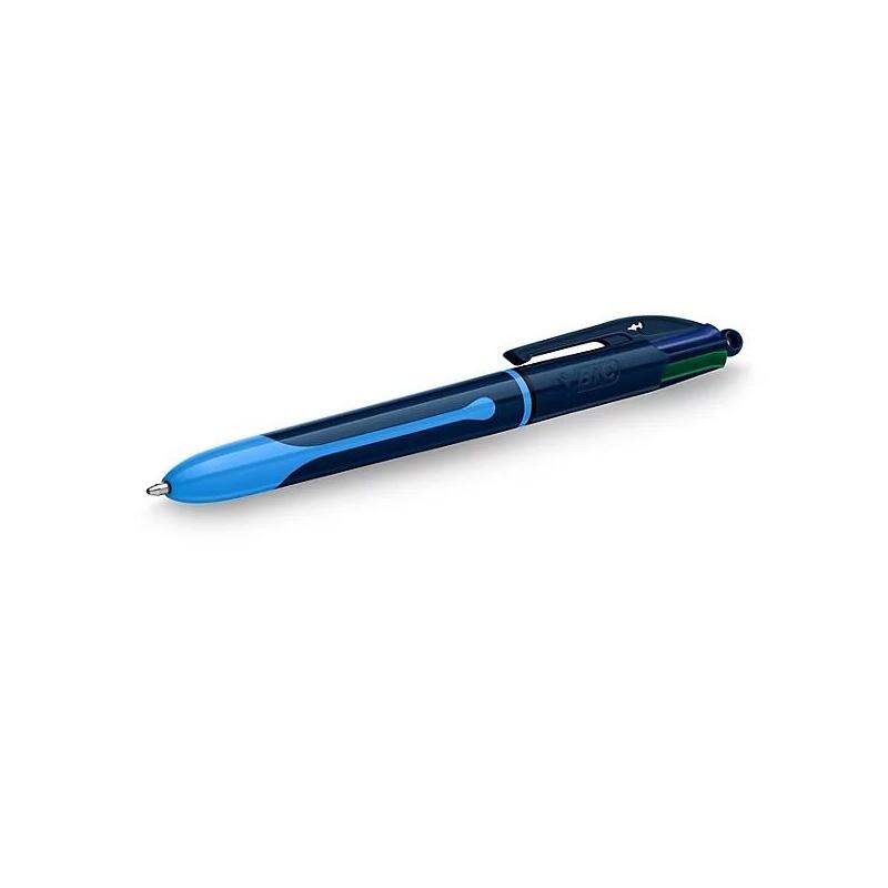 Pack De 12 Unidades Bic 4 Colours Smooth Drop Boligrafo De Bola Retractil - Punta Media De 1.0mm - Escritura Un 40% Mas