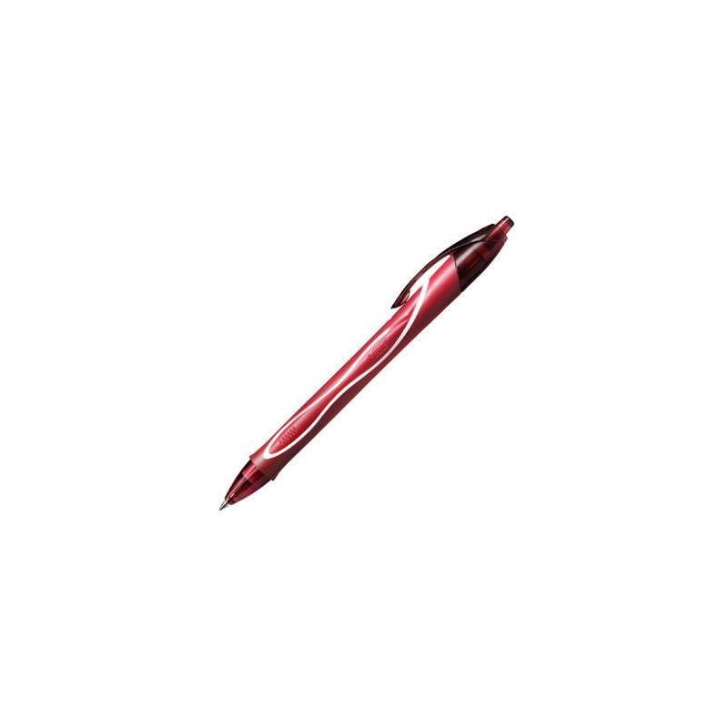 Pack De 12 Unidades Bic Bolígrafo Tinta De Gel Retráctil Gel-Ocity Quick Dry Rojo