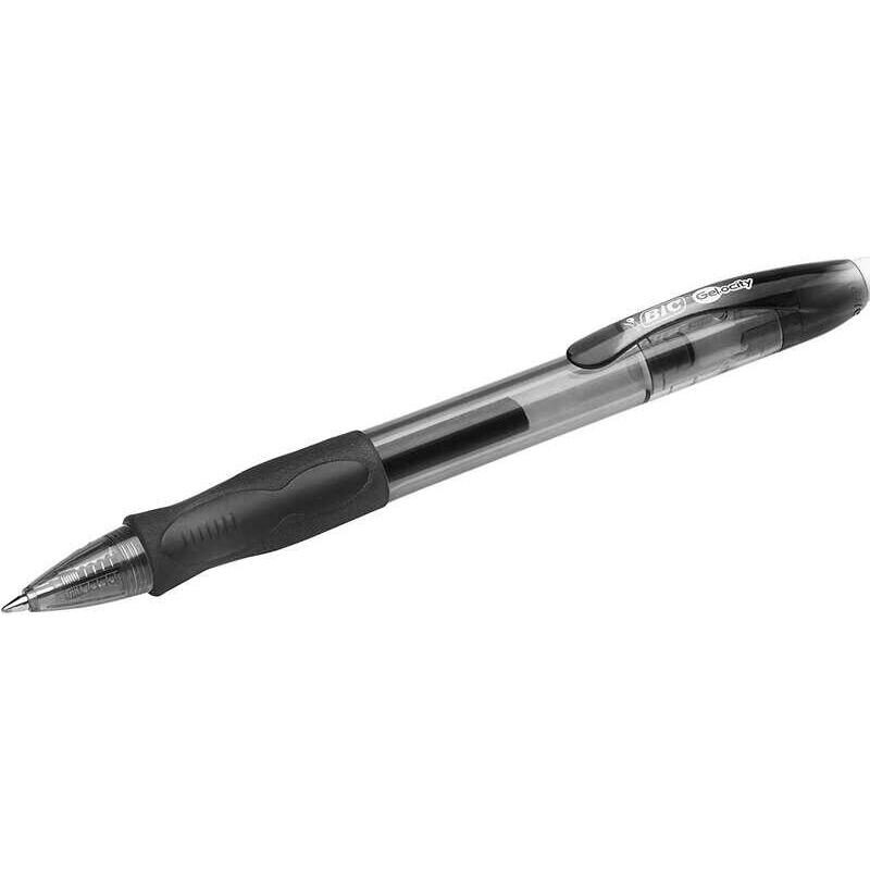 Pack De 12 Unidades Bic Gel-Ocity Original Boligrafo De Tinta Gel Retractil - Punta Media De 0.7mm - Recargable - Grip