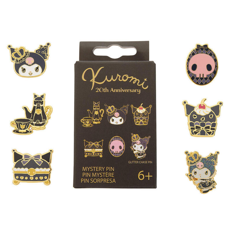 Pack De 12 Unidades - Blind Box Mystery Enamel Pin 20th Anniversary Kuromi Hello Kitty Loungefly Surtido