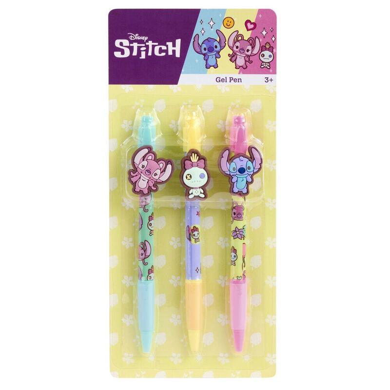 Pack De 12 Unidades - Blister 3 Boligrafos Gel Stitch Disney