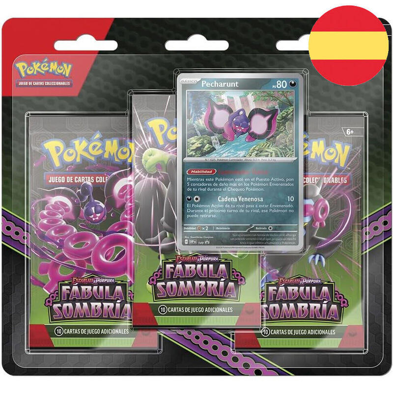 Pack De 12 Unidades - Blister Cartas Fabula Sombria Escarlata Y Pupura Pokemon Español