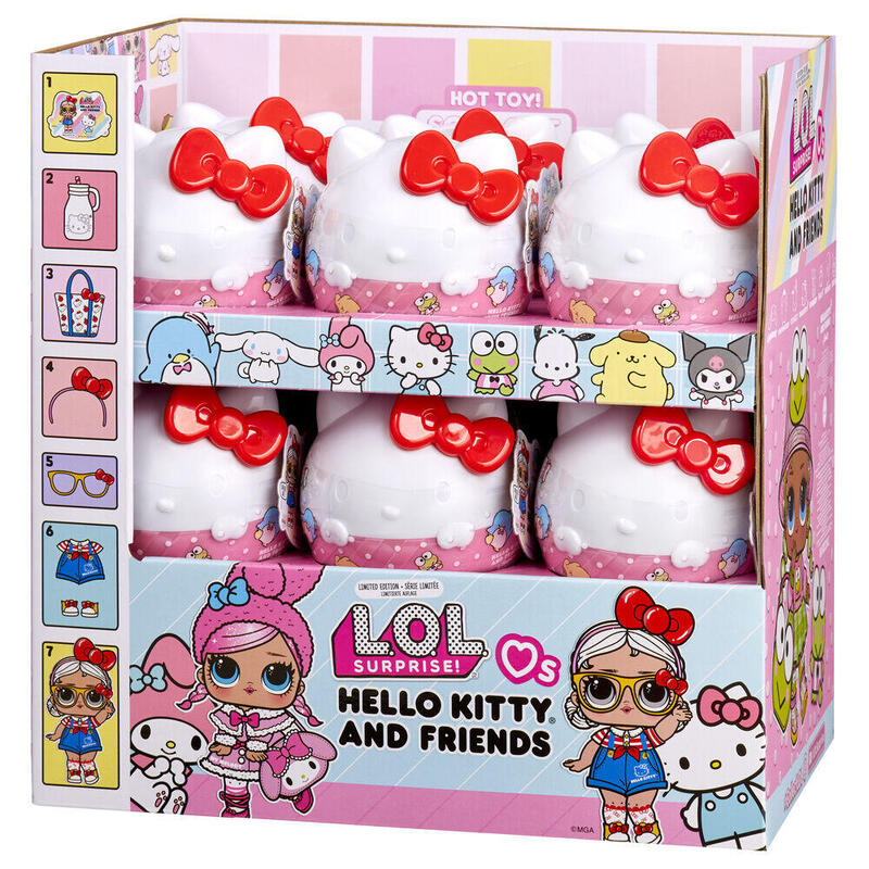 Pack De 12 Unidades - Capsula Sorpresa L.O.L. Surprise Loves Hello Kitty & Friends Surtido