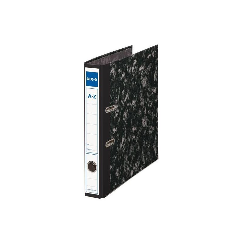 Pack De 12 Unidades Dohe Archivador Palanca Archinovo Folio Lomo Estrecho Con Rado Cartón Forrado Negro Jaspeado