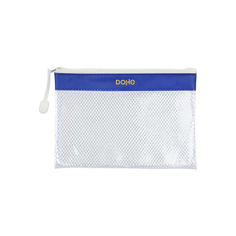 Pack De 12 Unidades Dohe Bolsa Cremallera Pvc - 24x17.5mm - Resistente Al Agua - Ideal Para Documentos A5