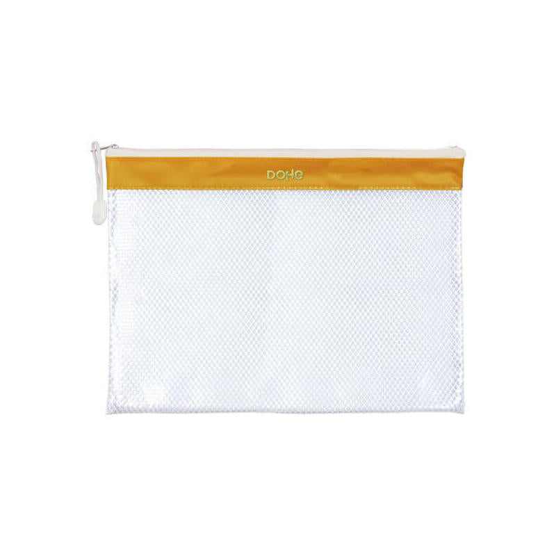 Pack De 12 Unidades Dohe Bolsa Cremallera Pvc - 32x24cm - Ideal Para Documentos A4