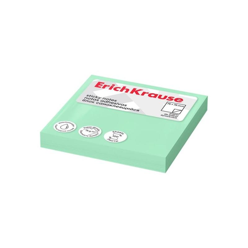 Pack De 12 Unidades Erichkrause Bloc De 100 Notas Adhesivas Reposicionables - Papel De 75g/M2 - 75x75mm - Pegamento A