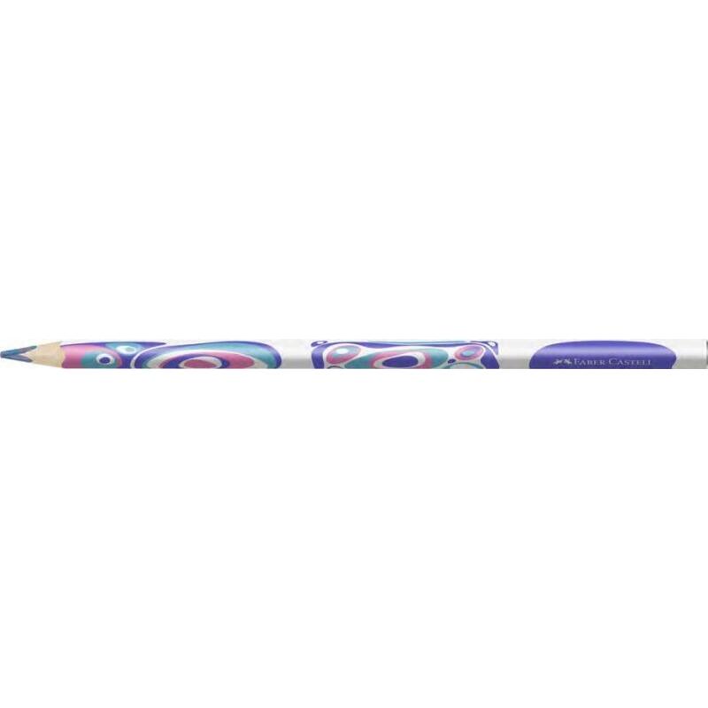 Pack De 12 Unidades Faber-Castell Fantasia Pastel Lapiz Con Mina Multicolor - Cuerpo Triangular Decorado - Madera De