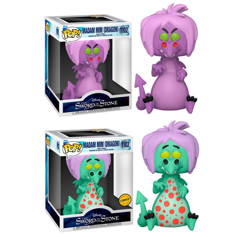 Pack De 12 Unidades - Figura Pop Disney Merlin El Encantador Mim As Dragon 15cm 10+2 Chase